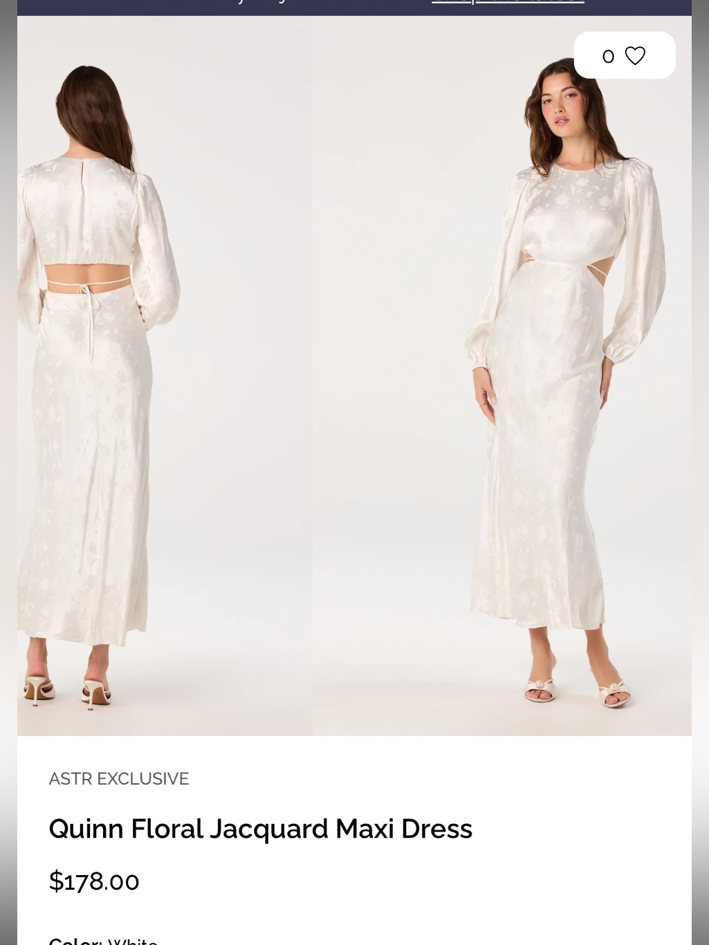 Astr - White Maxi Dress Jacquard